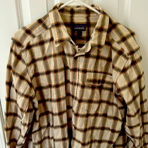 Patagonia Pima Cotton Plaid Button Down Shirt, Size L